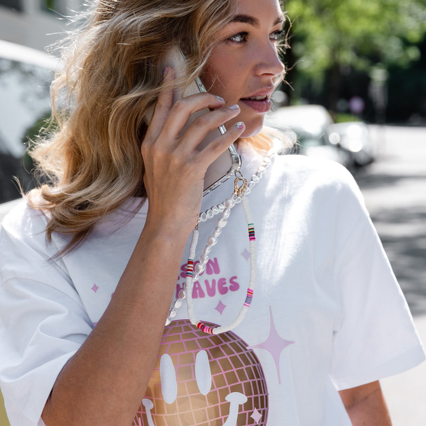 gekleurde ketting telefoon