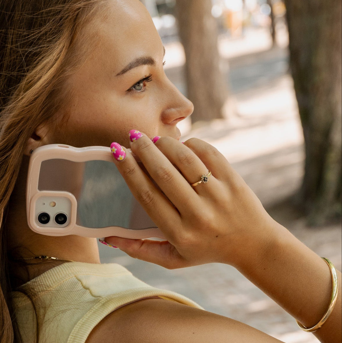 roze golven hoesje