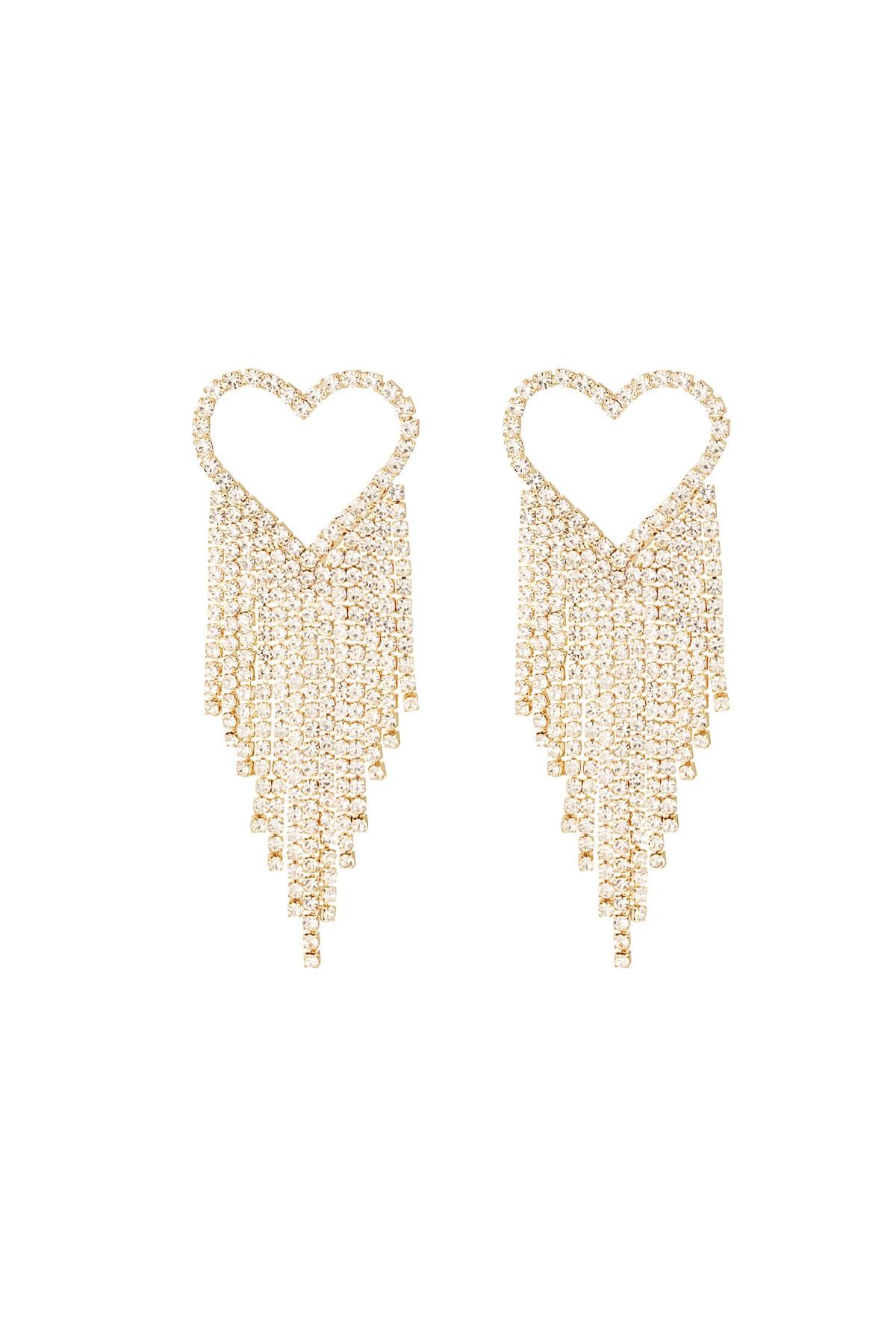 gouden oorhangers met hart