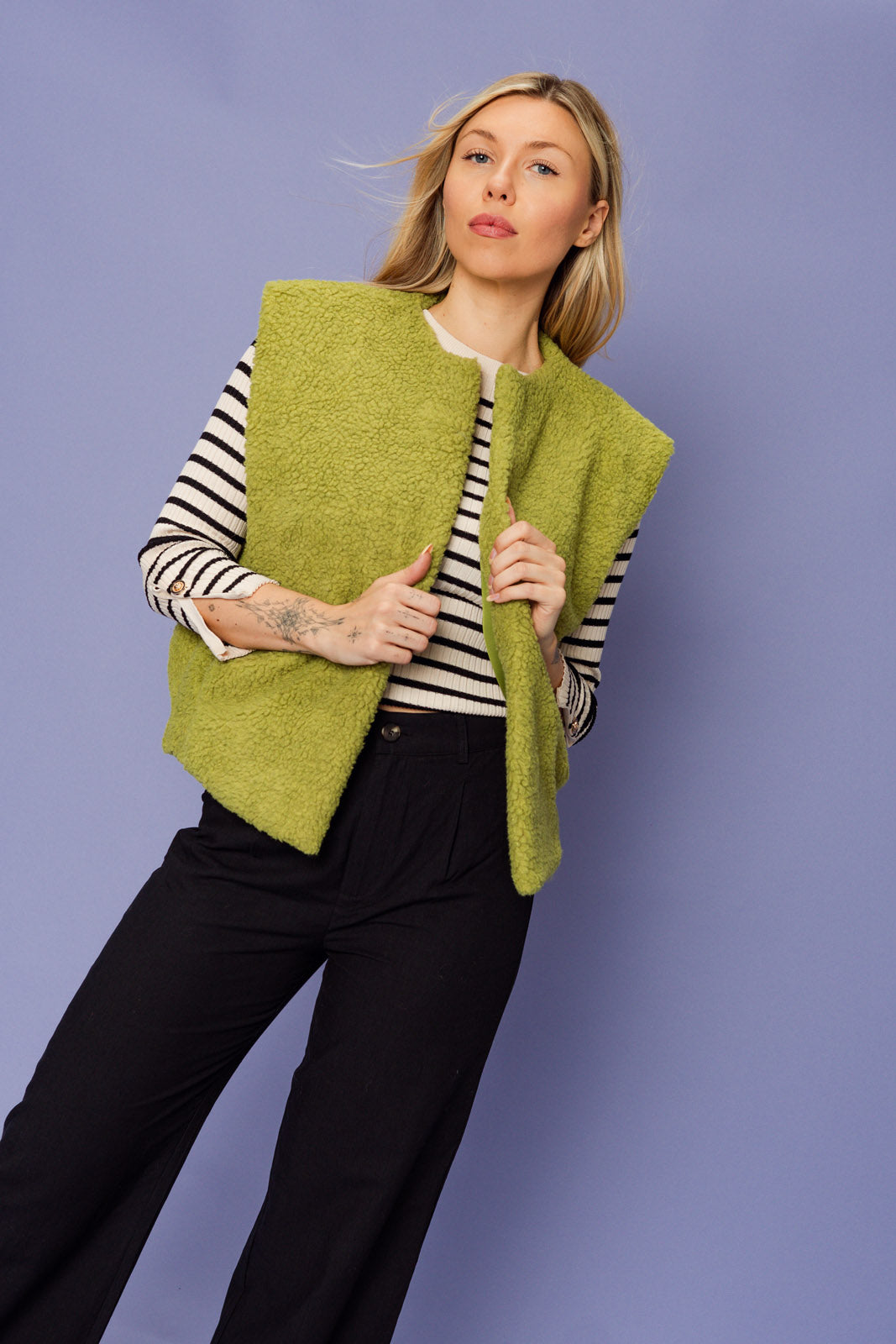 groene gilet teddy