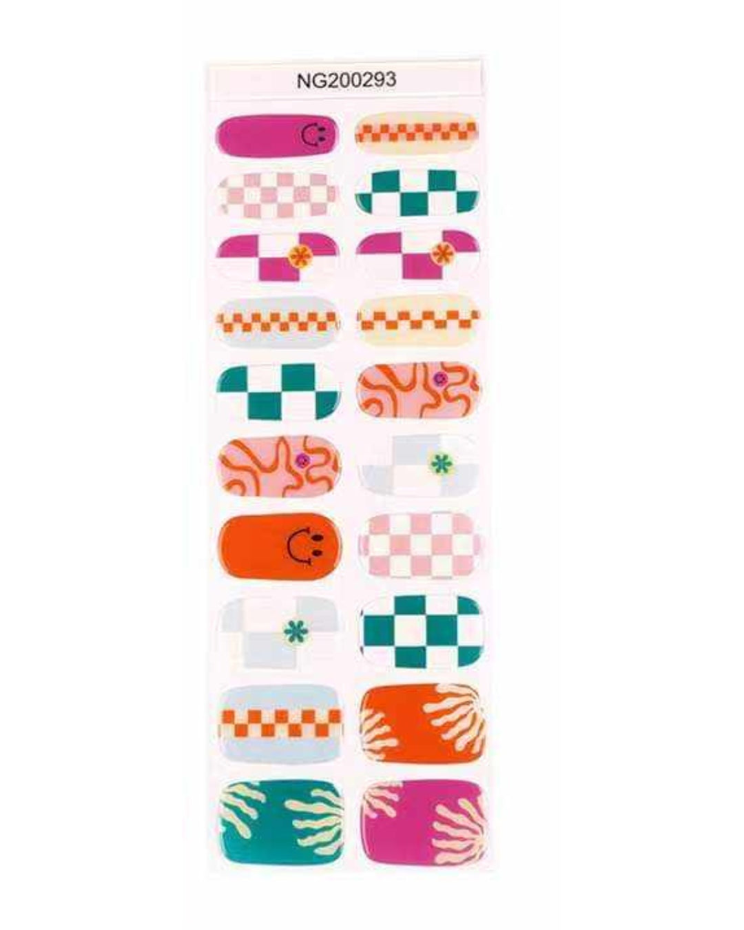 oranje nagelstickers