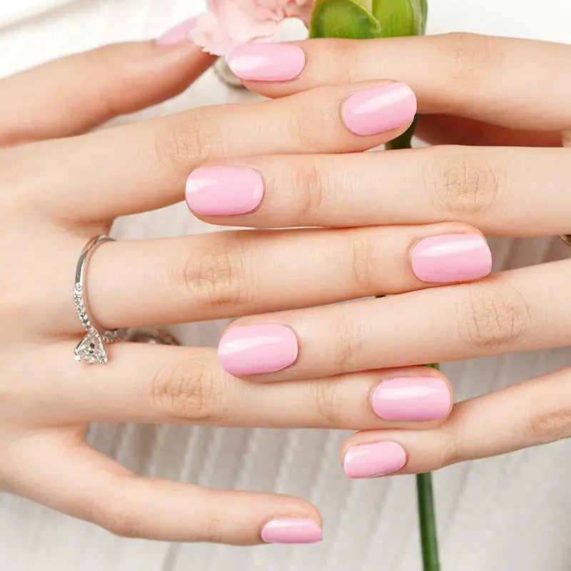 roze nagelstickers