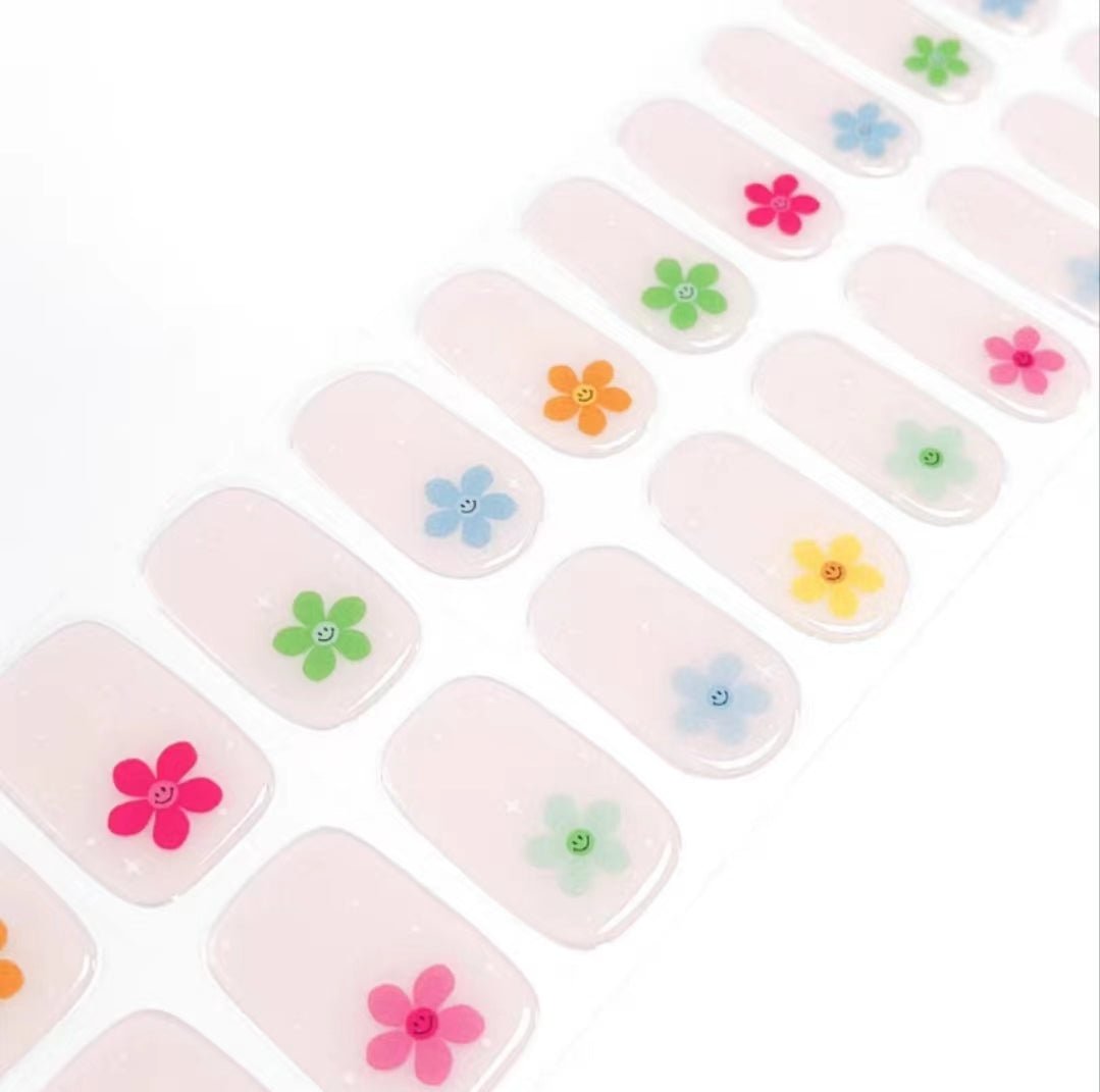 nagel stickers bloemen