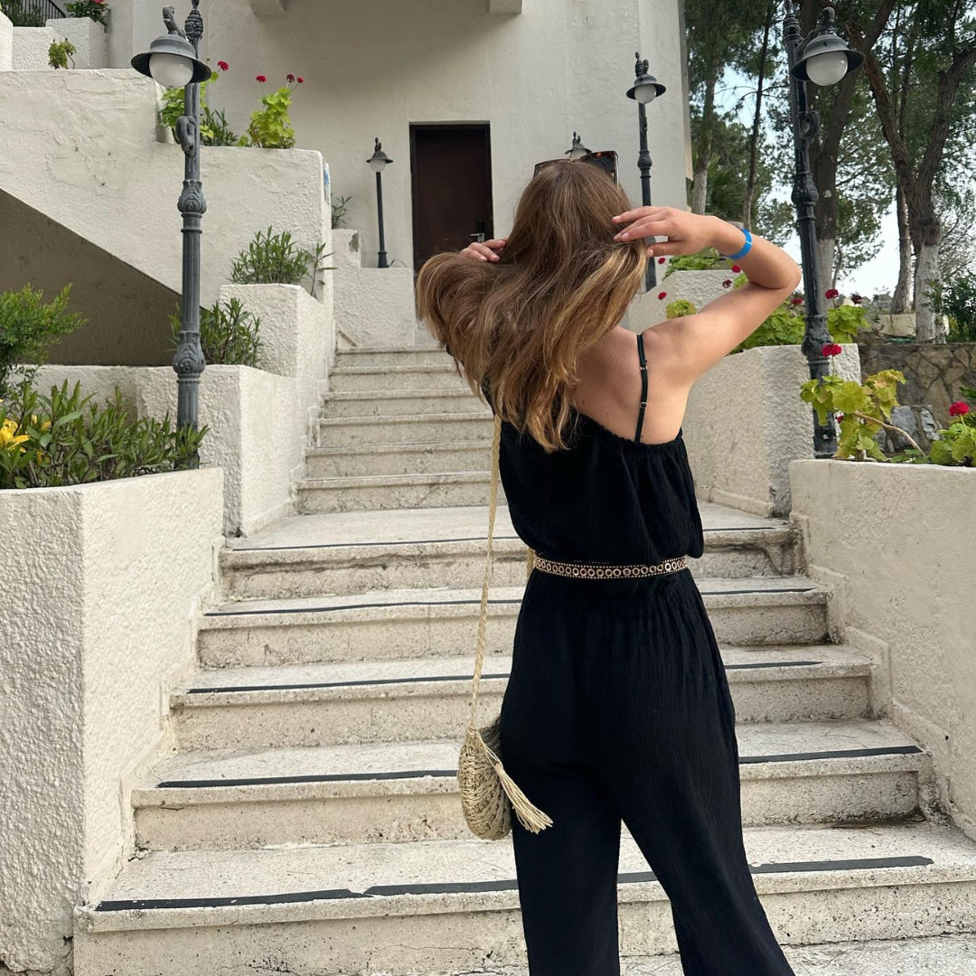 zwarte jumpsuit zomer