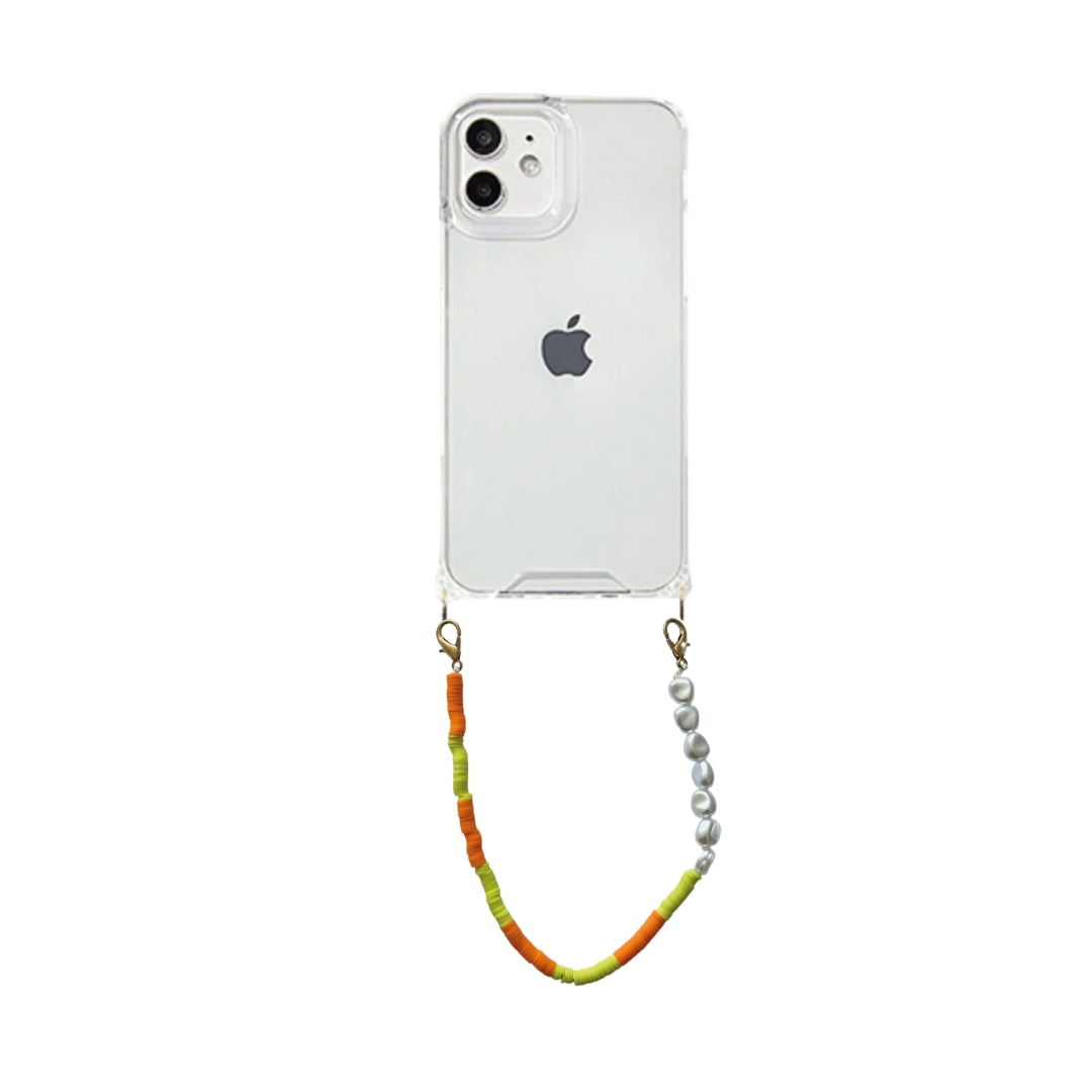 parel ketting mobiel geel