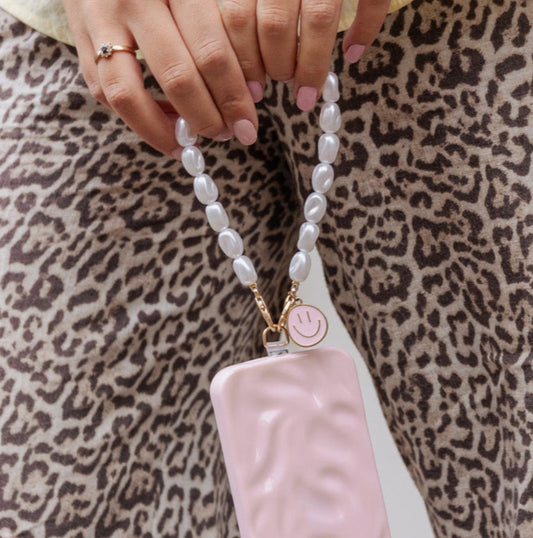 telefoonkoordje met parels