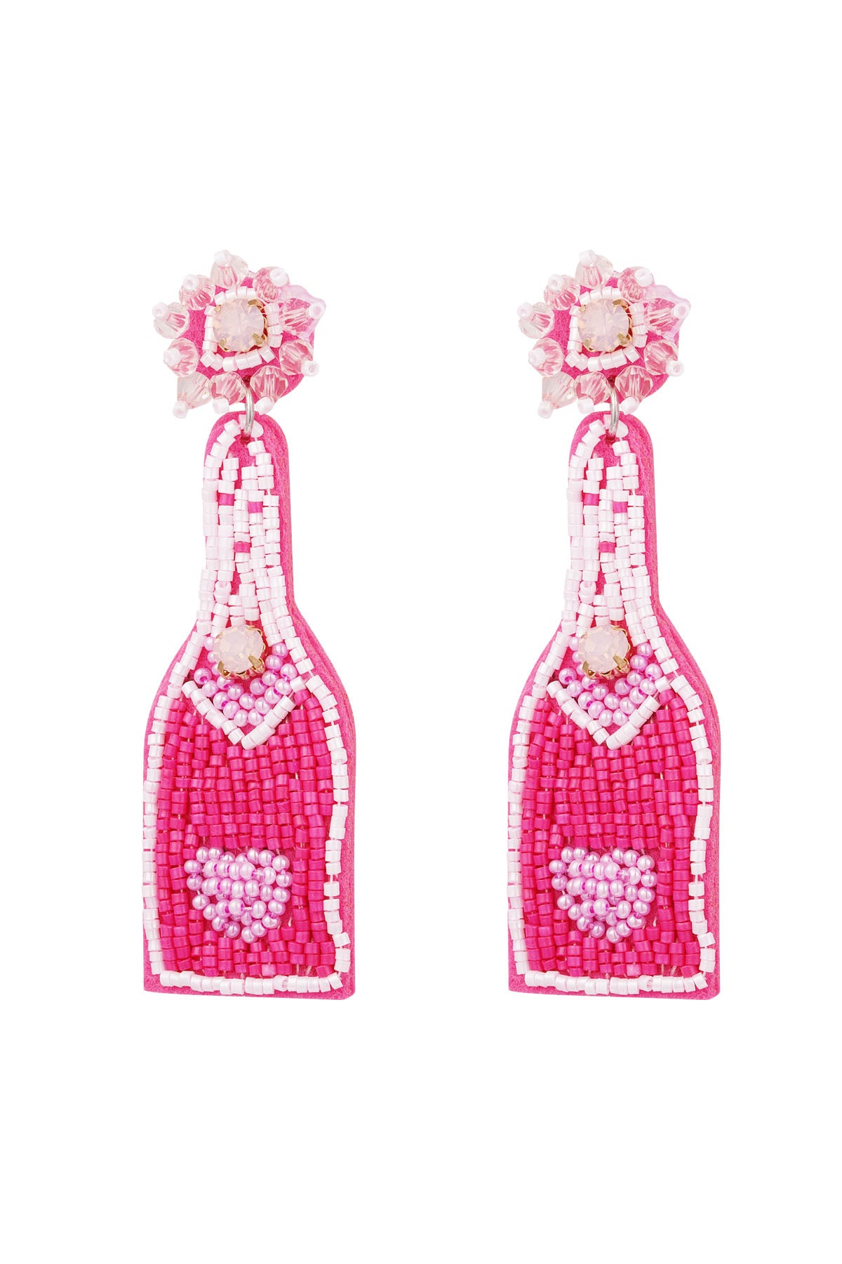 party oorbellen glitter roze