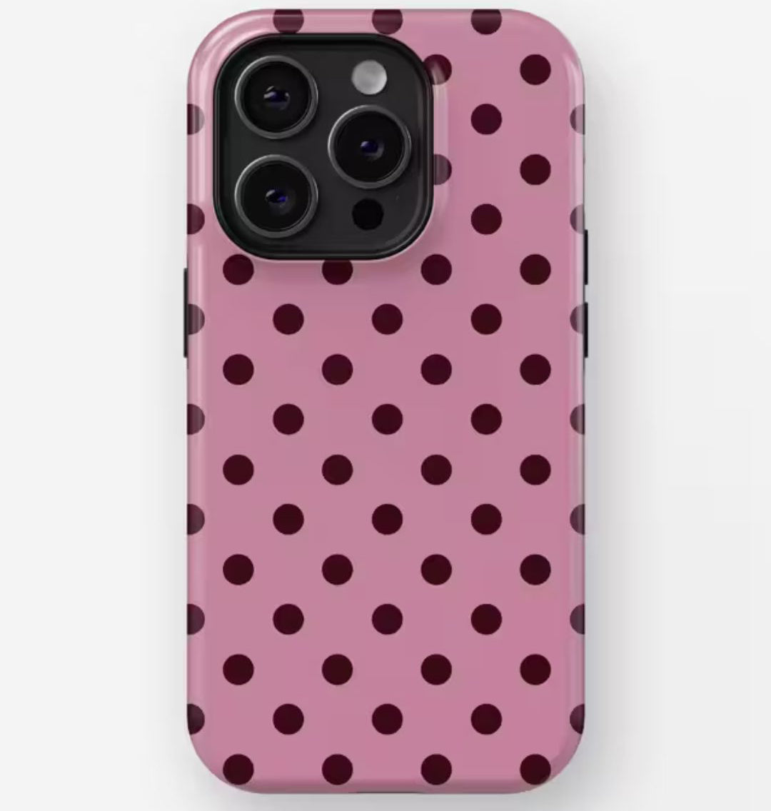 roze iPhone hoesje met stippen