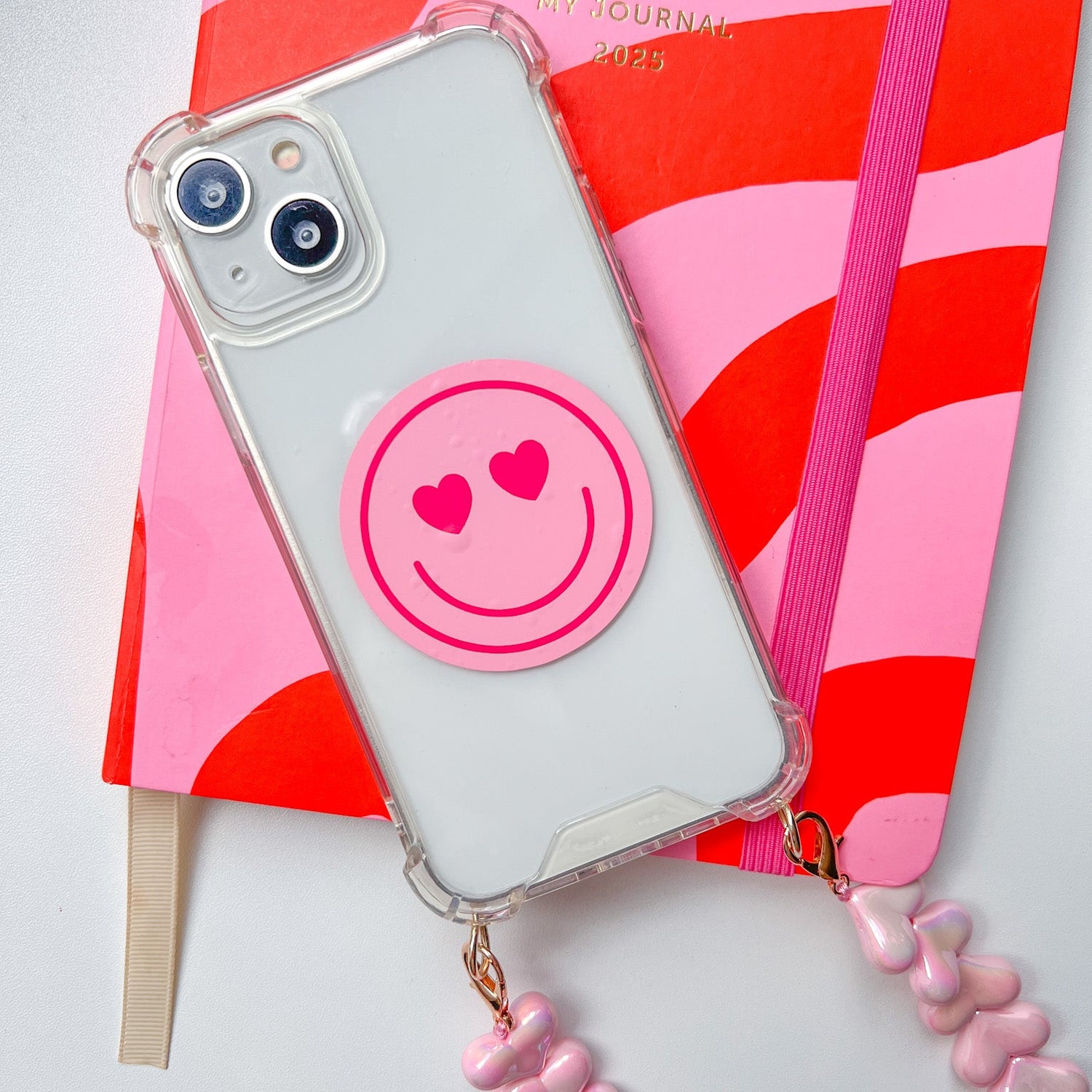 roze smiley hoesje