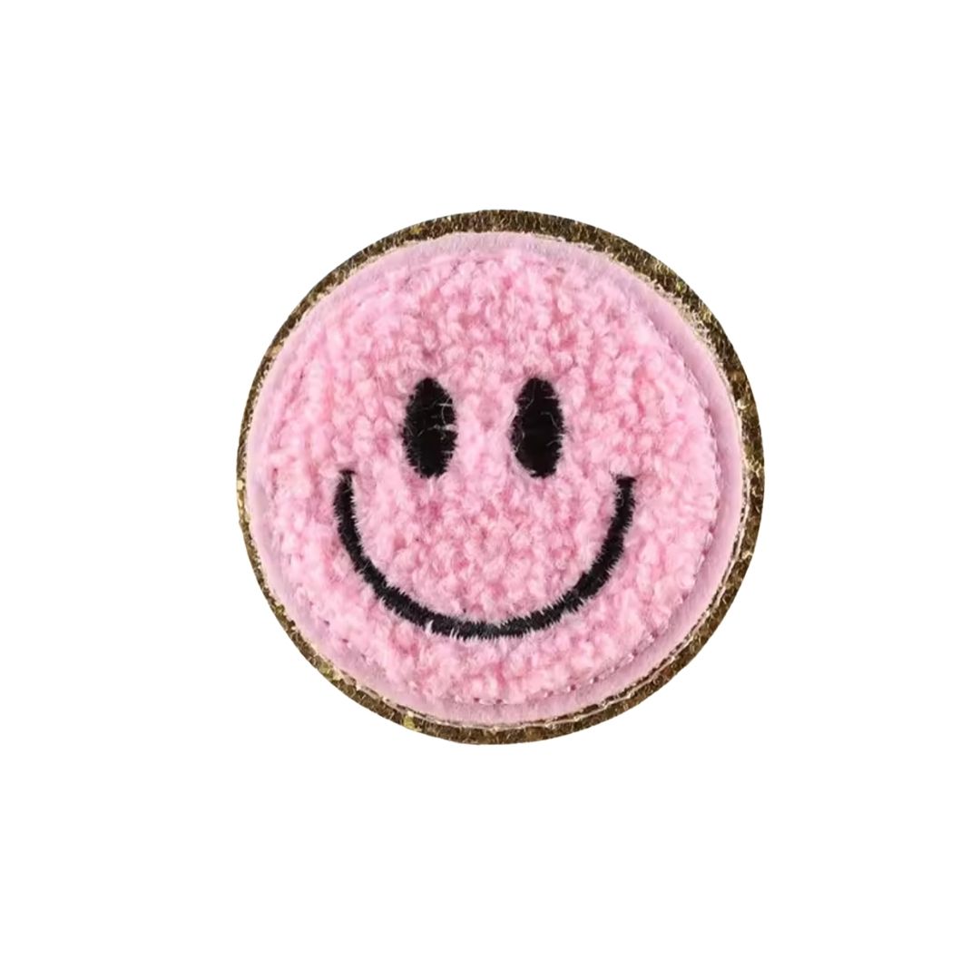 smiley patch roze voor je telefoon