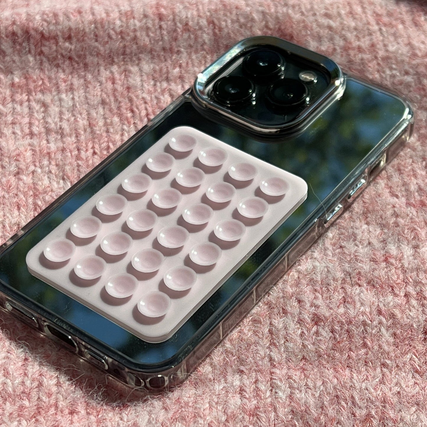 sticky phone holder pink