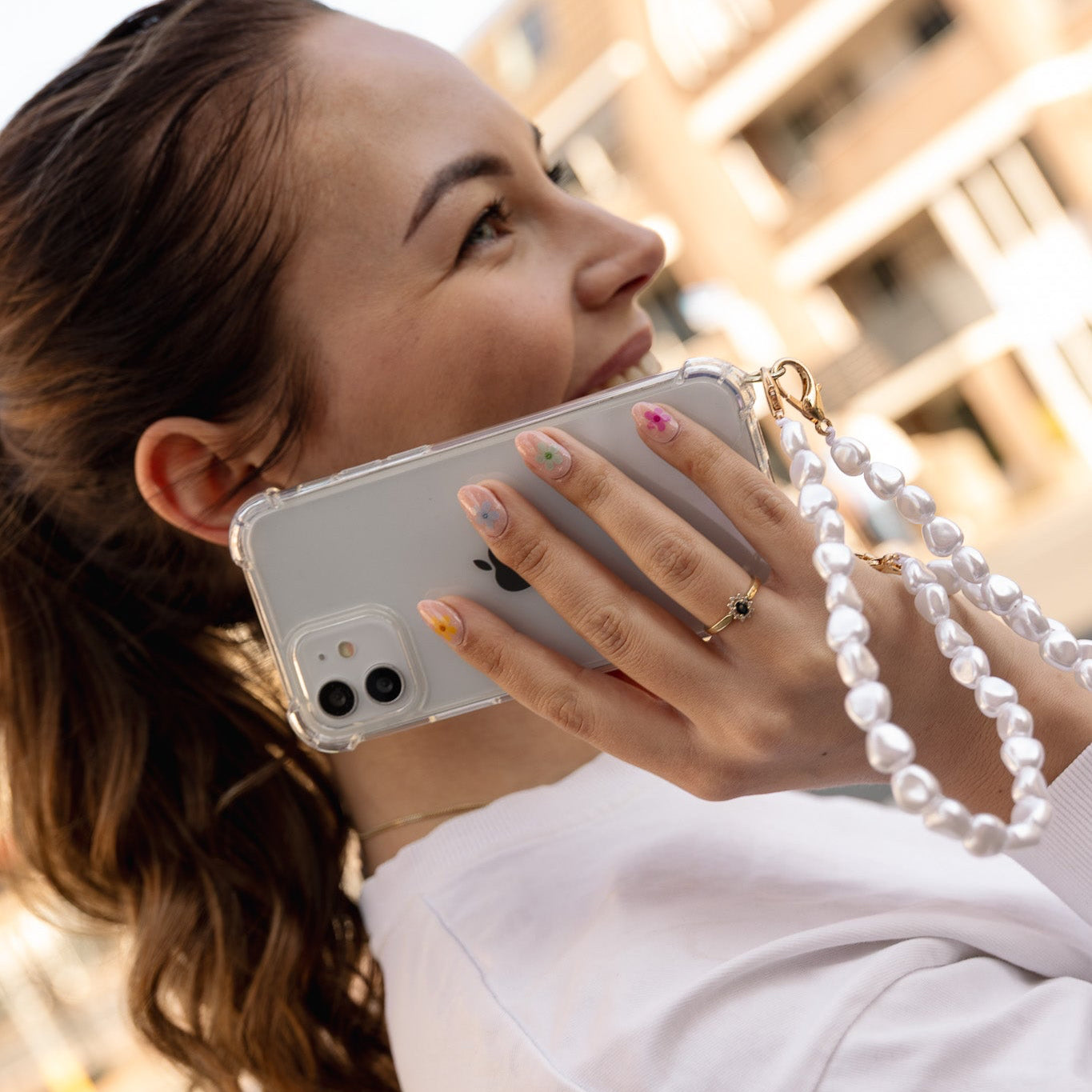 transparant iPhone hoesje met haakjes
