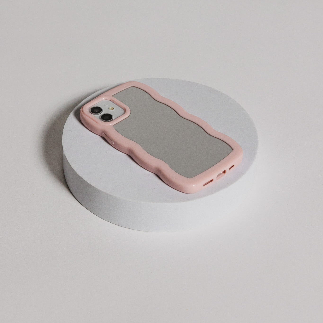 cloud mirror case pink