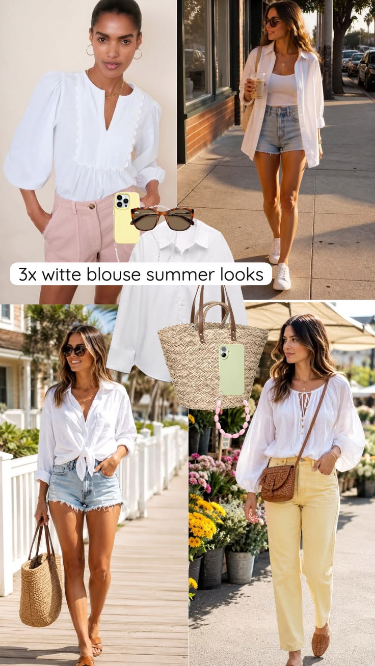 Witte blouse combineren in de zomer? 3 outfits voor warme dagen