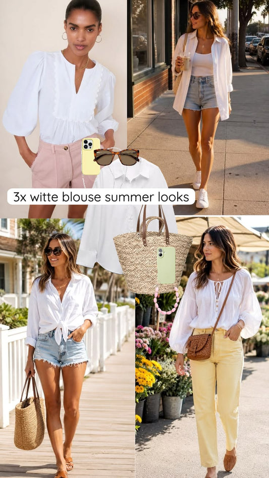 Witte blouse combineren in de zomer? 3 outfits voor warme dagen