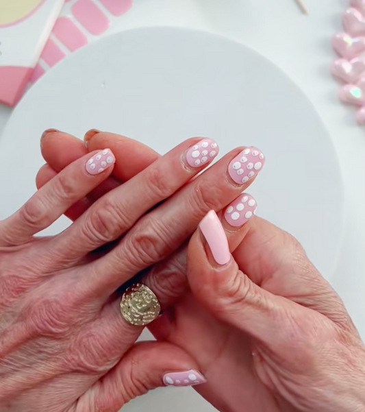polka dot nails