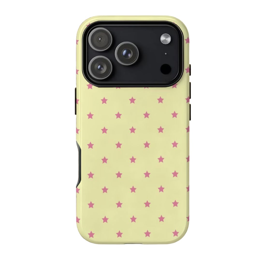 geel hoesje met sterretjes