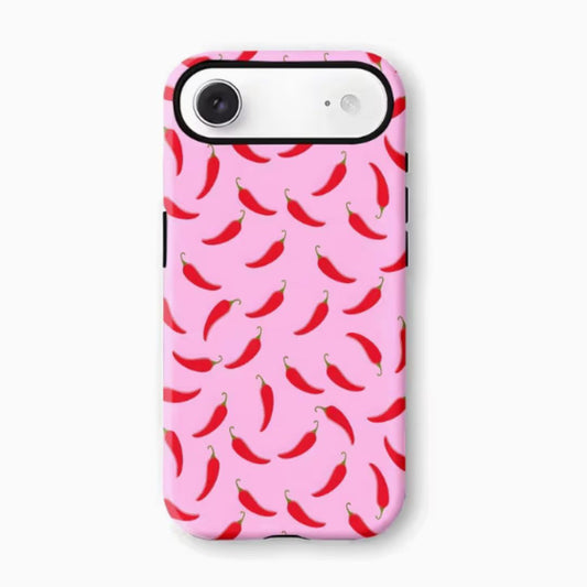🩷 Roze Hoesje met Pepertjes – Pink Chili Case 🌶️