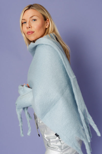 warme sjaal blauw dames