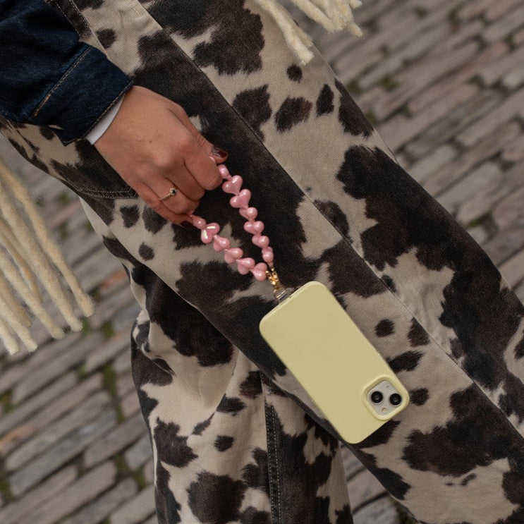 roze hartjes telefoonkoord