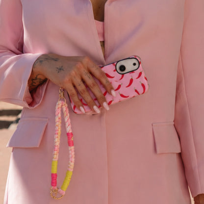 iPhone hoesje roze pepertjes