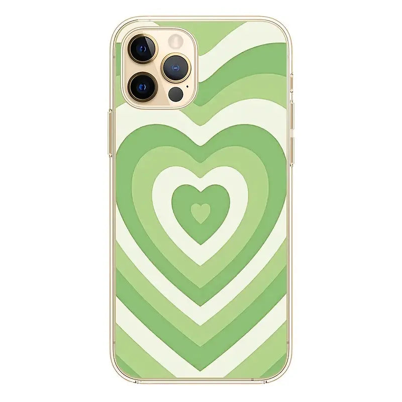 iPhone hoesje groene hartjes