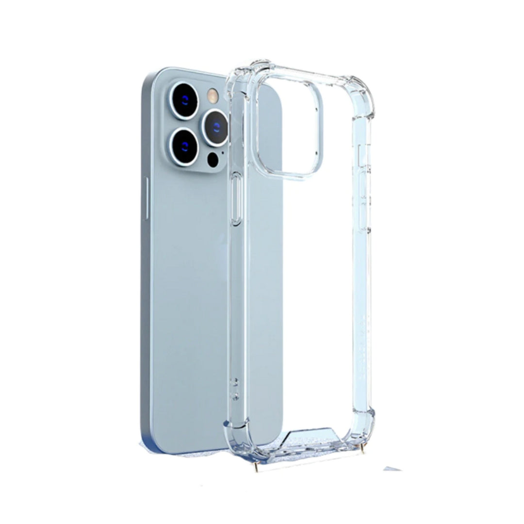 iPhone 14 Plus hoesje transparant Magsafe metal coating (goud) - Phone iPhone 14 Plus hoesje transparant Magsafe metal coating (goud) - Phone