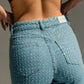 jeans met glitters high waist