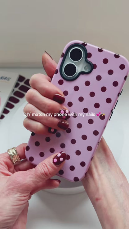 Roze Hoesje met Bruine Stippen – Pink Polka Case 🎀
