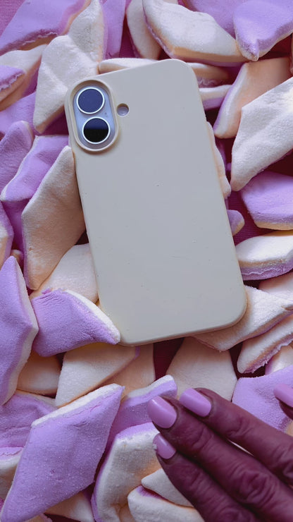 Zacht Geel Hoesje (Butter Yellow) – Minimal & Bubbly