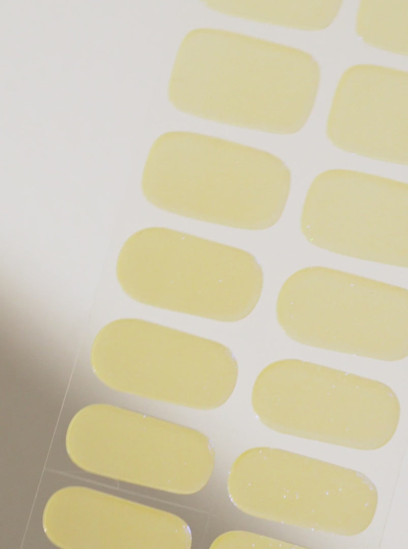 butter yellow nail wraps