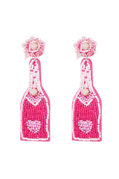 party oorbellen glitter roze