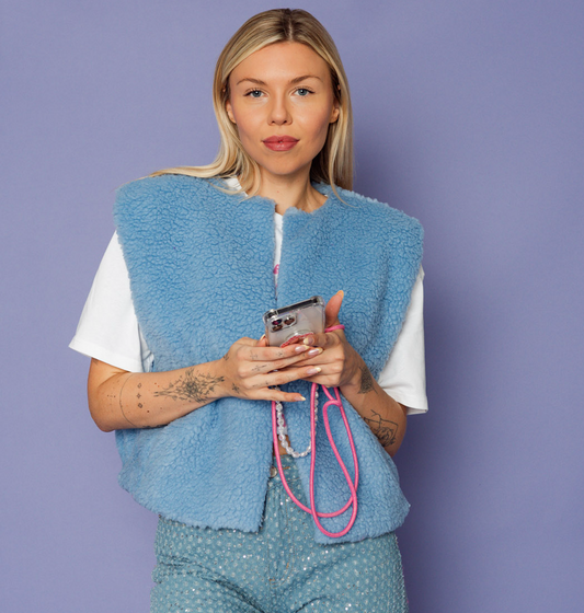 telefoonkoord roze
