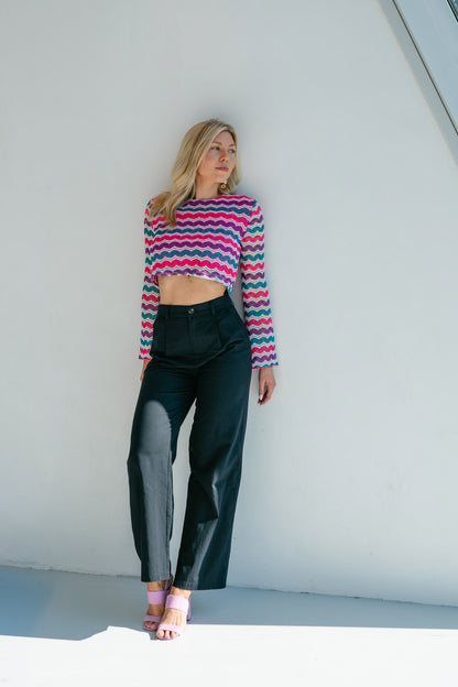 cropped top roze