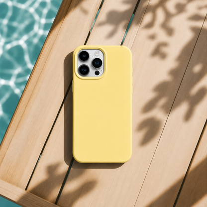 zacht geel iPhone hoesje
