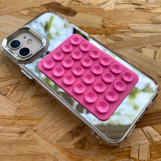 zuignap sticker telefoon roze