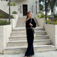 zwarte jumpsuit 1 schouder