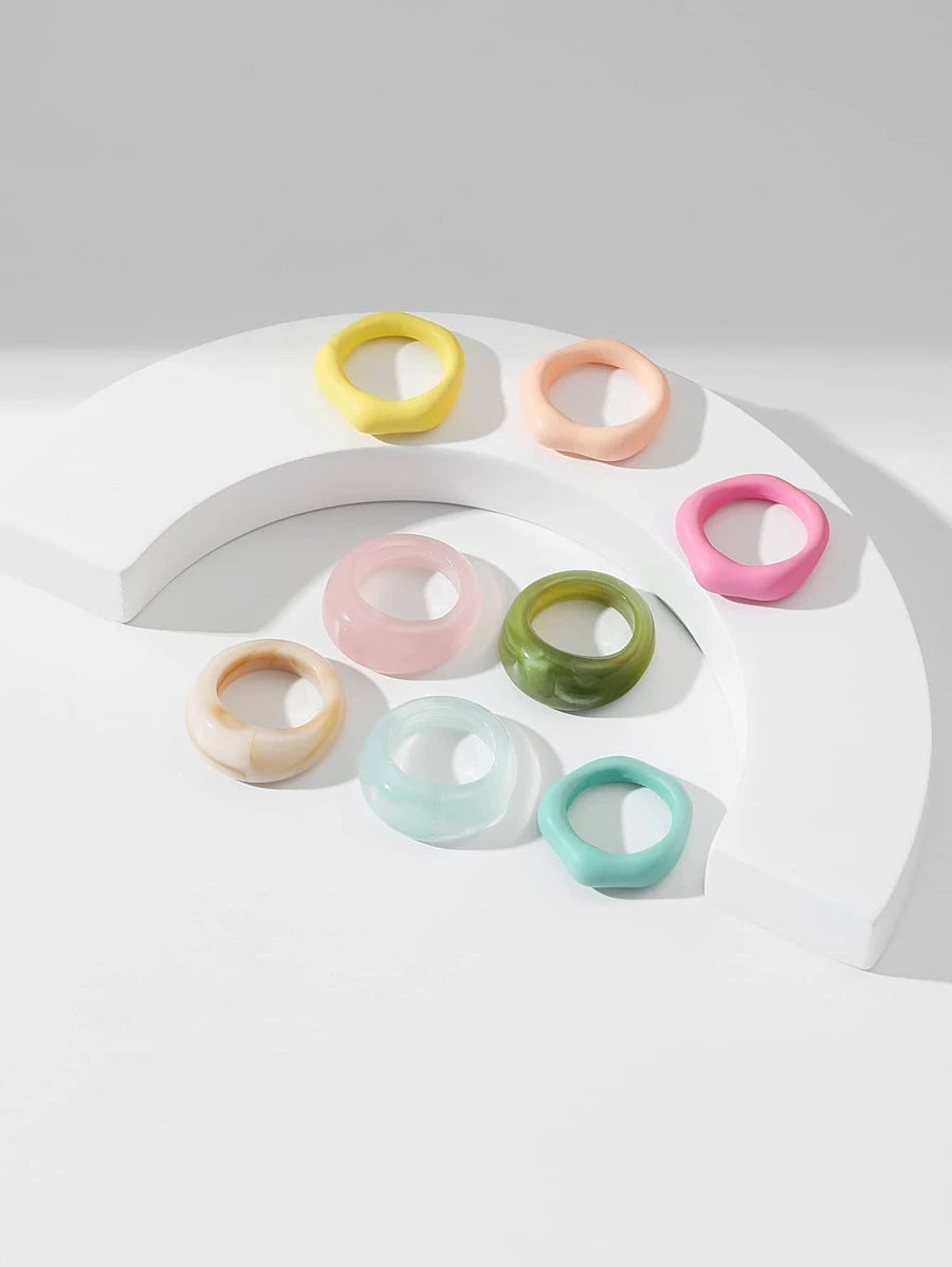 gekleurde ringen set