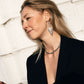 ketting met witte strass steentjes